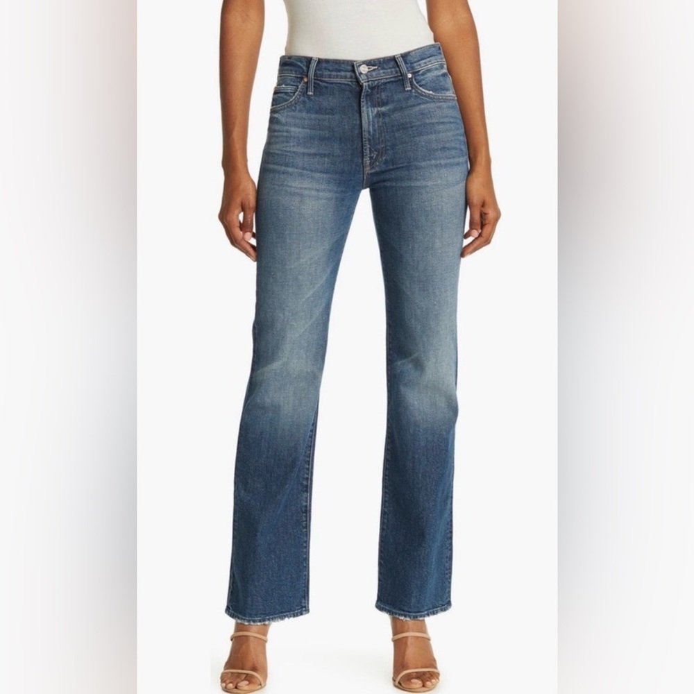 NWT MOTHER Jeans  high-rise, straight leg kick it jean in "Tell it to the Pope"
